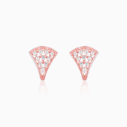Rose Gold Blushing Glamour Loop Earrings
