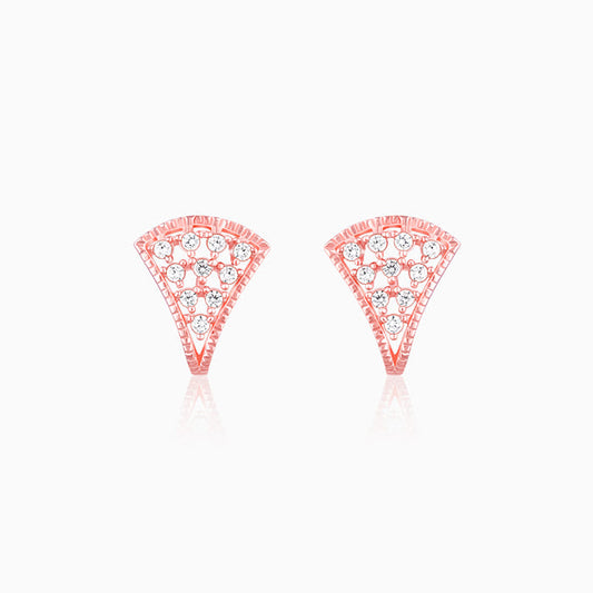 Rose Gold Blushing Glamour Loop Earrings