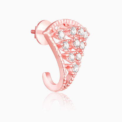 Rose Gold Blushing Glamour Loop Earrings