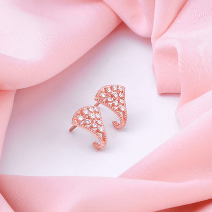 Rose Gold Blushing Glamour Loop Earrings