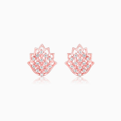 Rose Gold Lotus Radiance Earrings