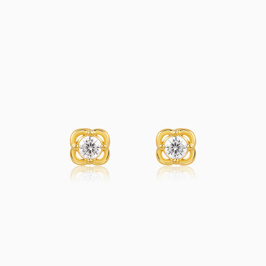 Golden Mini Floral Earrings
