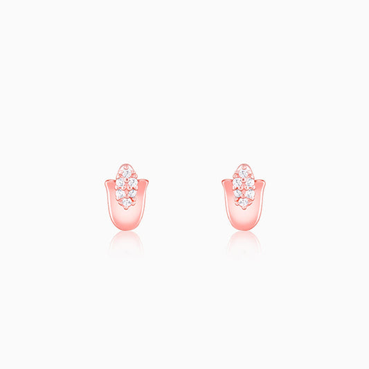 Rose Gold Classic Hamsa Earrings