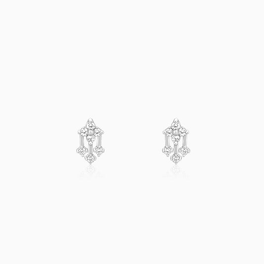 Silver Triad of Shine Earrings