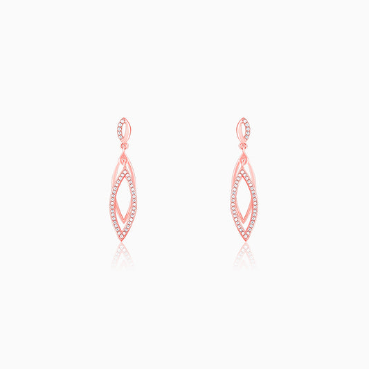 Rose Gold Majestic Marquise Danglers