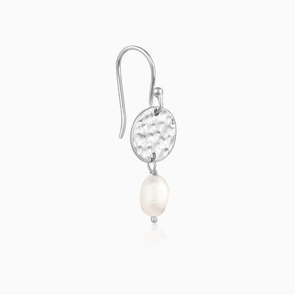 Silver Hammered Earrings