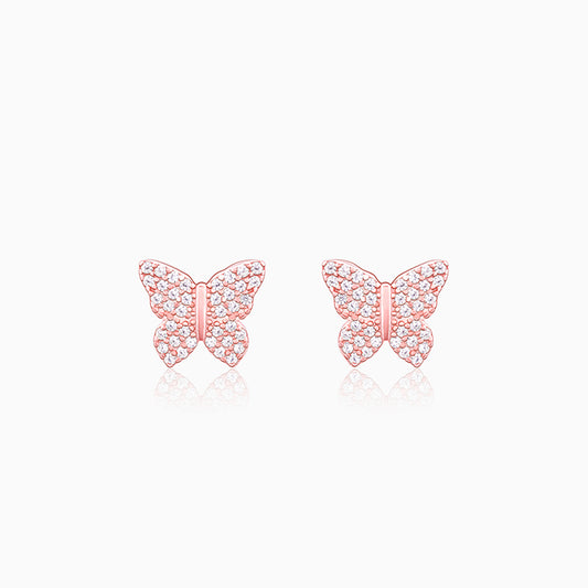 Rose Gold Skipper Butterfly Earrings