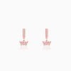 Rose Gold Crown Earrings