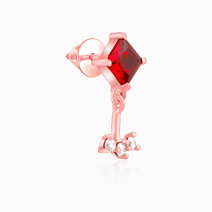 Rose Gold Falling For You Earrings