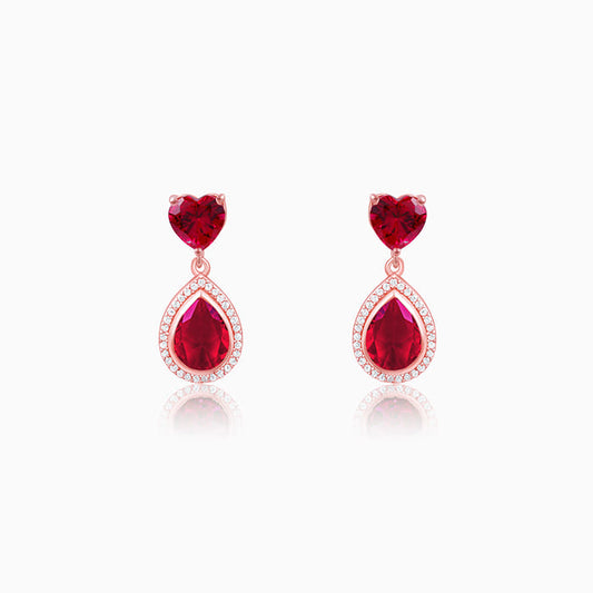 Rose Gold Love in Pink Earrings