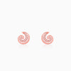 Rose Gold Volute Earrings