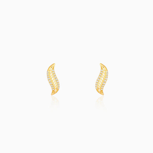 Golden Wavelet Earrings