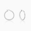 Silver Round Hoop Earring