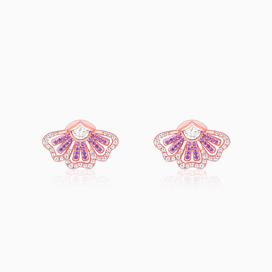 Rose Gold Eyebright Beauty Earrings