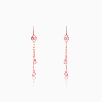 Rose Gold Glam Drop Earrings
