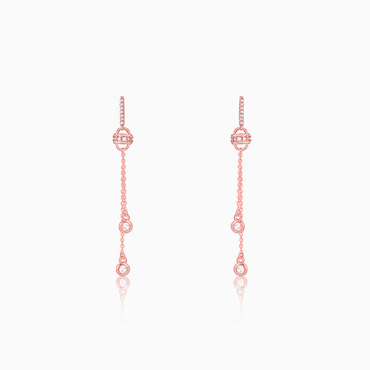 Rose Gold Glam Drop Earrings