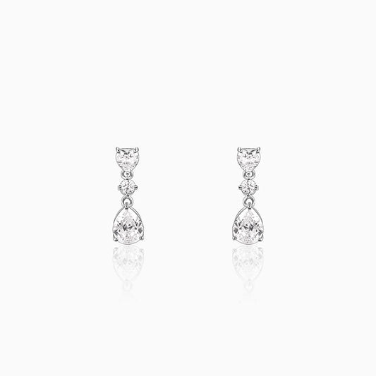 Silver Glowing Spark Earrings