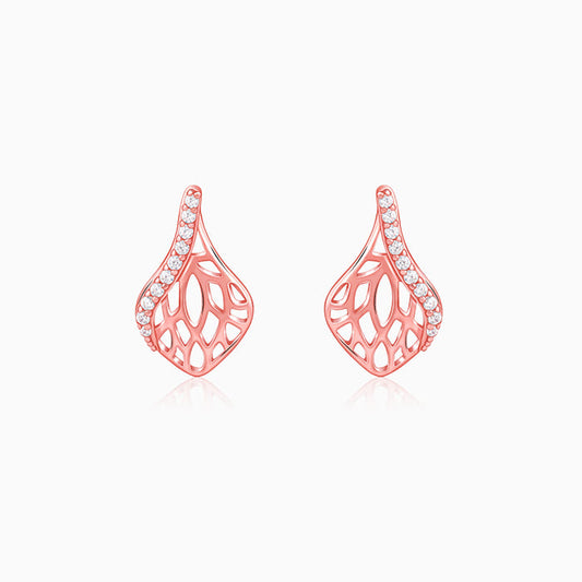 Rose Gold Elegant Filigree Earrings