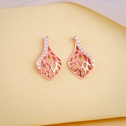 Rose Gold Elegant Filigree Earrings