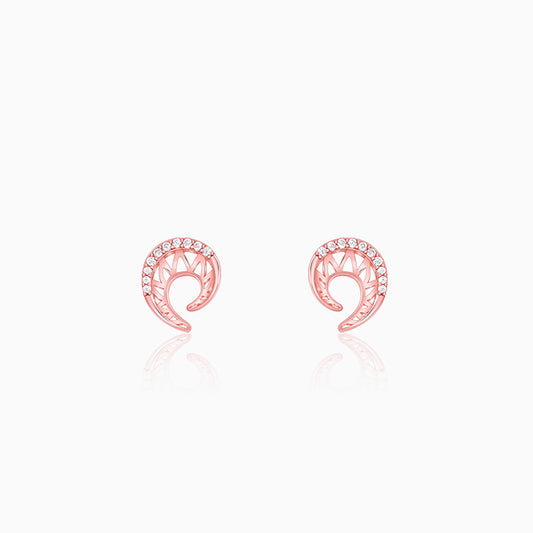 Rose Gold Dreamy Curve Earrings
