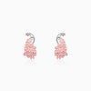 Rose Gold Peacock Earrings