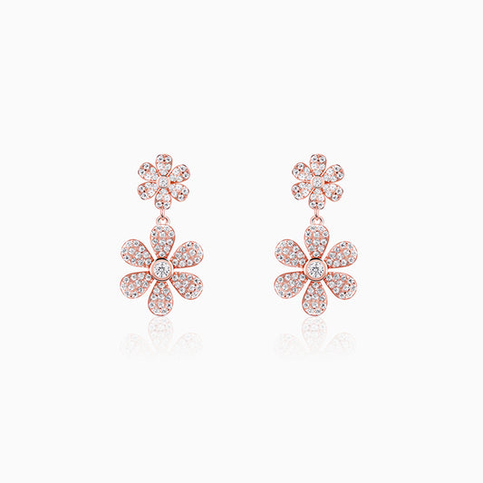 Kriti Sanon Rose Gold Stunning Flower Earrings