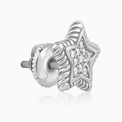 Silver Love The Star Studs