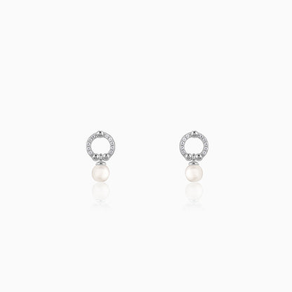 Silver Vibing Pearl Earrings