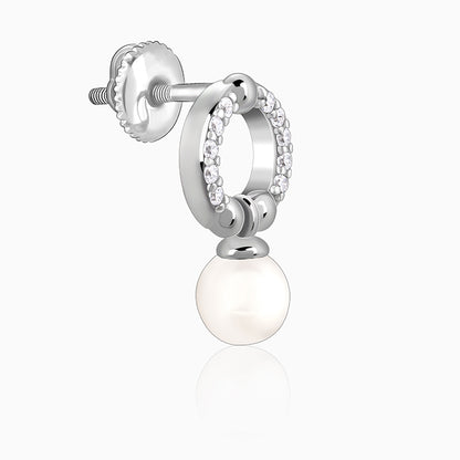 Silver Vibing Pearl Earrings