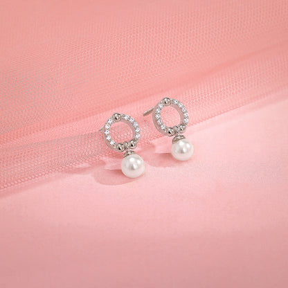 Silver Vibing Pearl Earrings