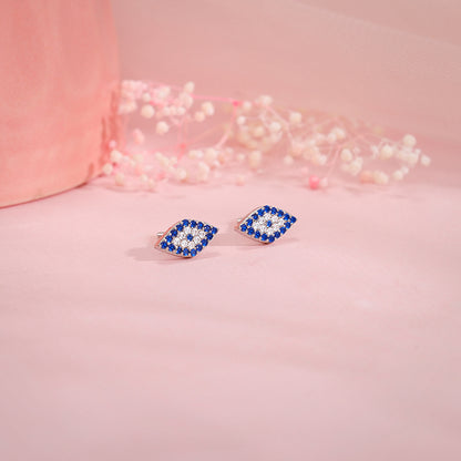 Silver Evil Eye Spirit Studs