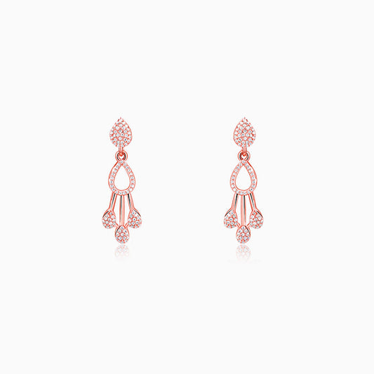 Rose Gold Elegant Elixir Dangler Earrings