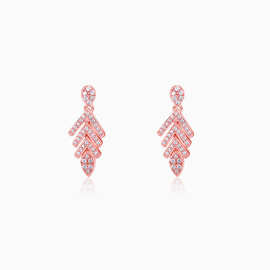 Rose Gold Belle Leaf Earrings- rose gold earrings for women