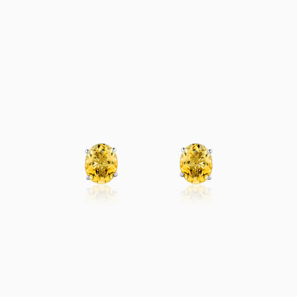 Silver Grace Citrine Studs