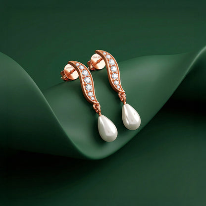 Rose Gold Celestial Fall Earrings