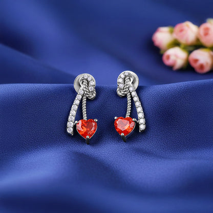 Silver Bleeding Love Earrings