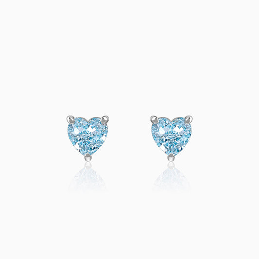 Silver Kiss Me Studs