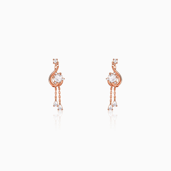 Rose Gold Carry Your Heart Earrings