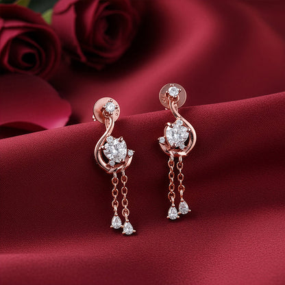 Rose Gold Carry Your Heart Earrings