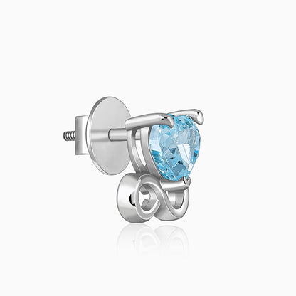 Silver Unending Love Studs