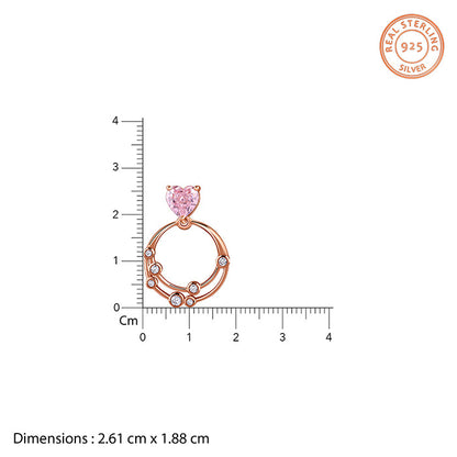 Rose Gold Love On Loop Earrings