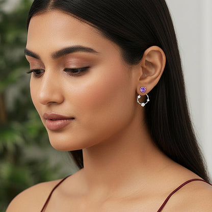 Silver Stuck on You Earrings