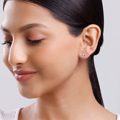 Silver Hibiscus Earrings