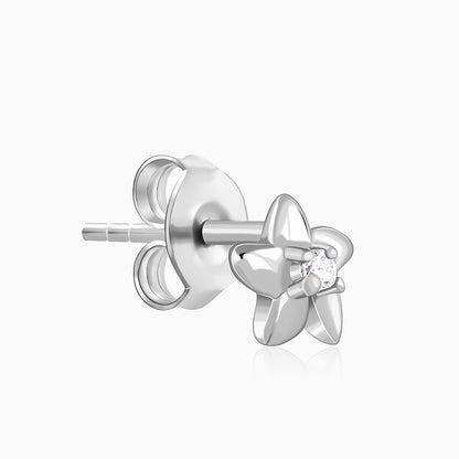 Silver Flower Bloom Earrings