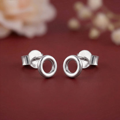 Silver Orbit Stud Earrings