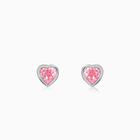Silver Blush Beat Studs