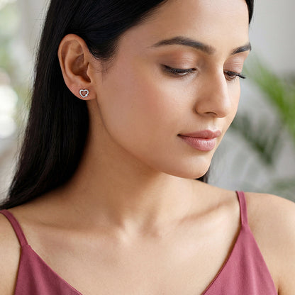Silver Beloved Stud Earrings