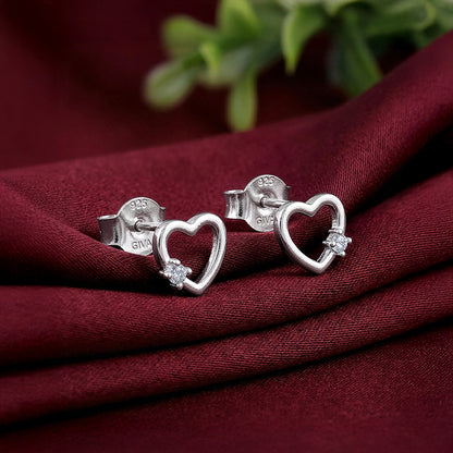 Silver Beloved Stud Earrings