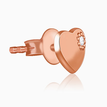Rose Gold Silent Embrace Stud Earrings