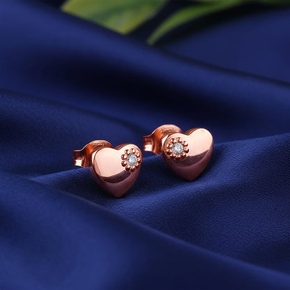 Rose Gold Silent Embrace Stud Earrings